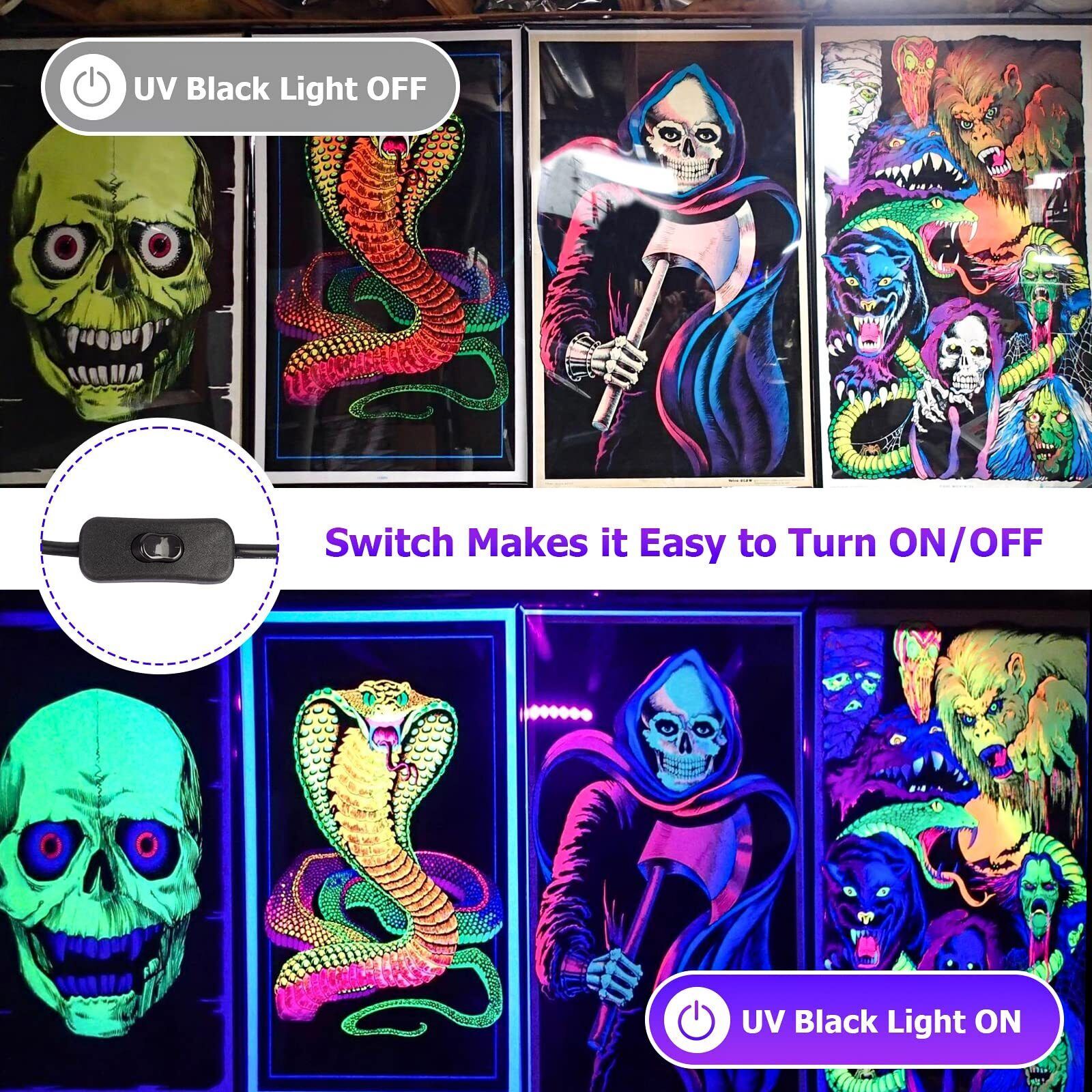 UV Black Light Floodlight 30W