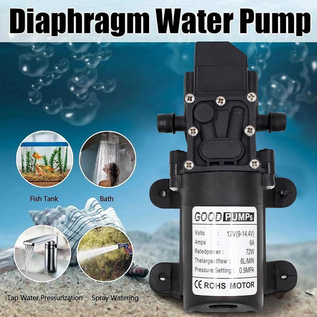 12V Water Pump 6L 130PSI Diaphragm Sprayer Pump Irrigation Pump