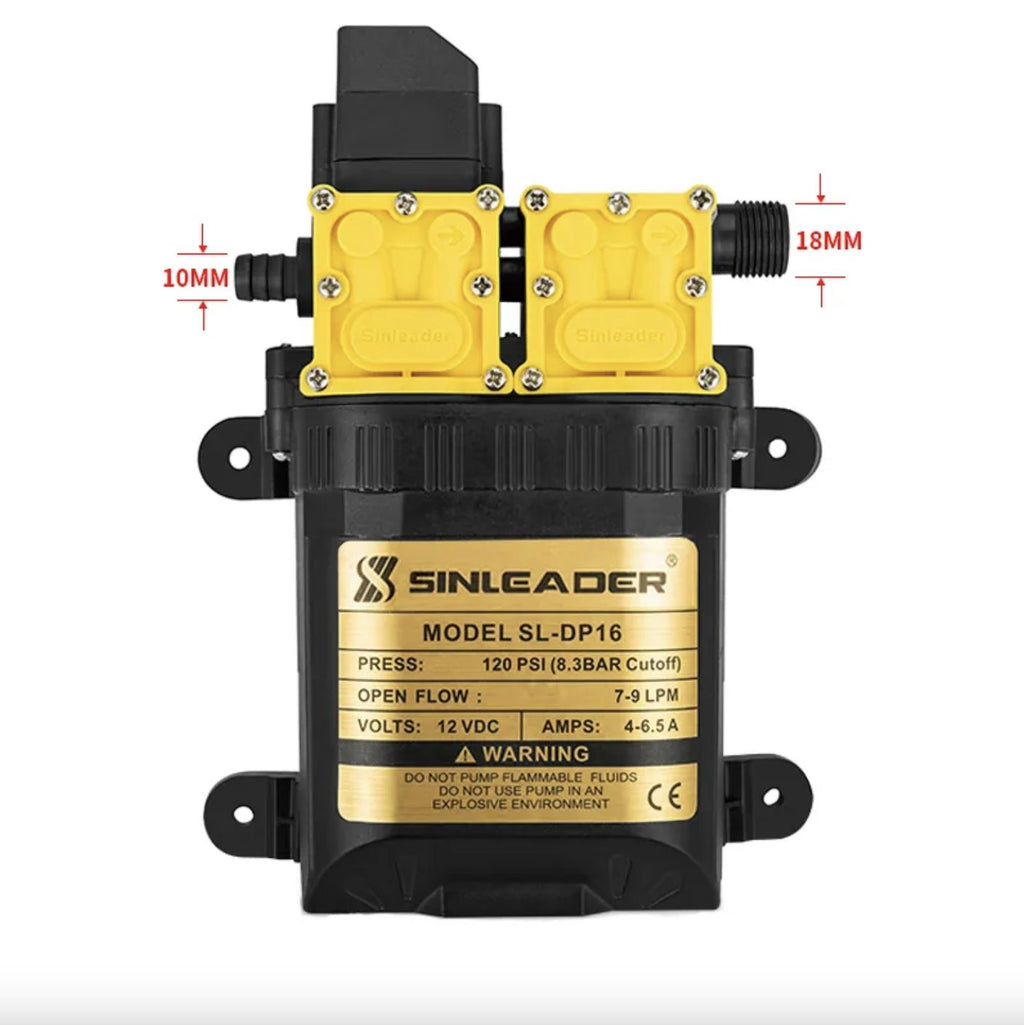 12V Automatic Water Pump 12L 130PSI High Pressure Self Priming Caravan Marine Pump