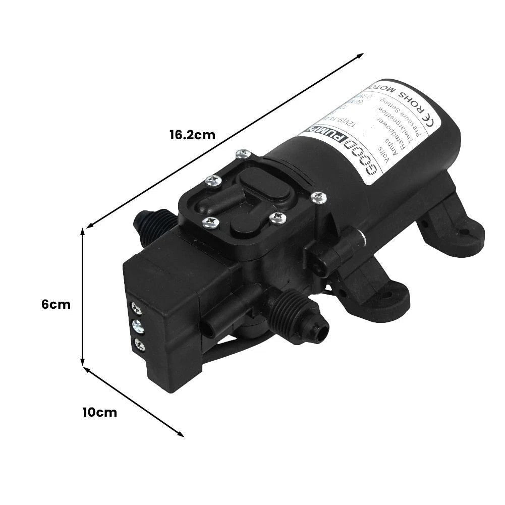12V Automatic Water Pump 6L 130PSI Pressure Self Priming Caravan Pump