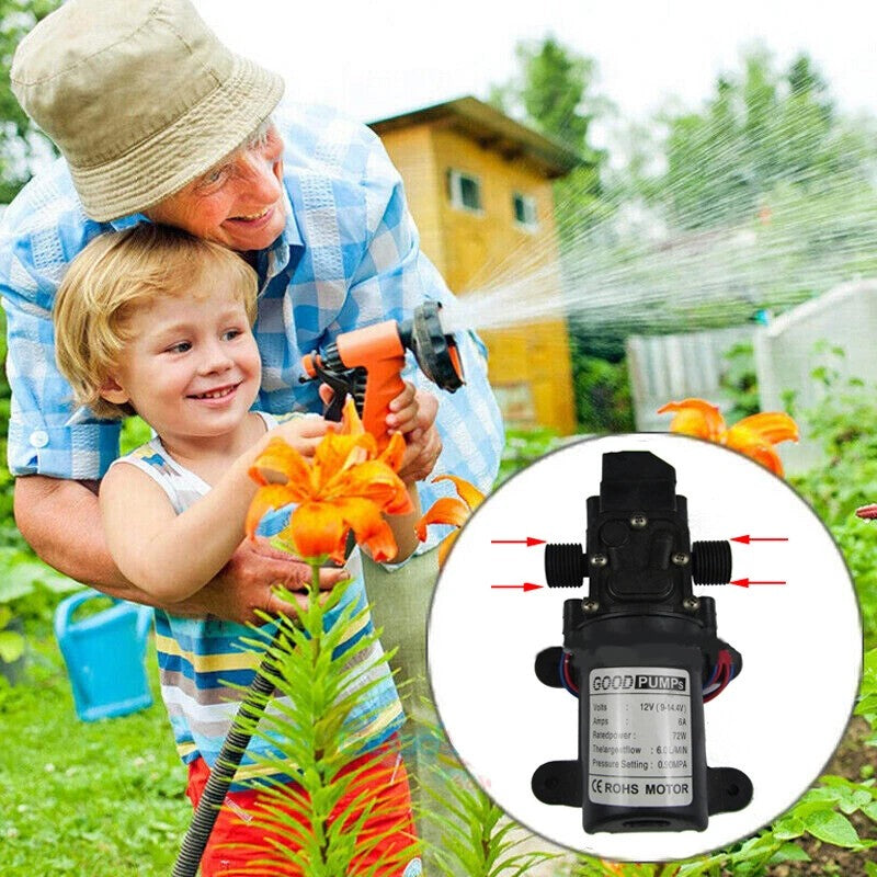 12V Automatic Water Pump 6L 130PSI Pressure Self Priming Caravan Pump
