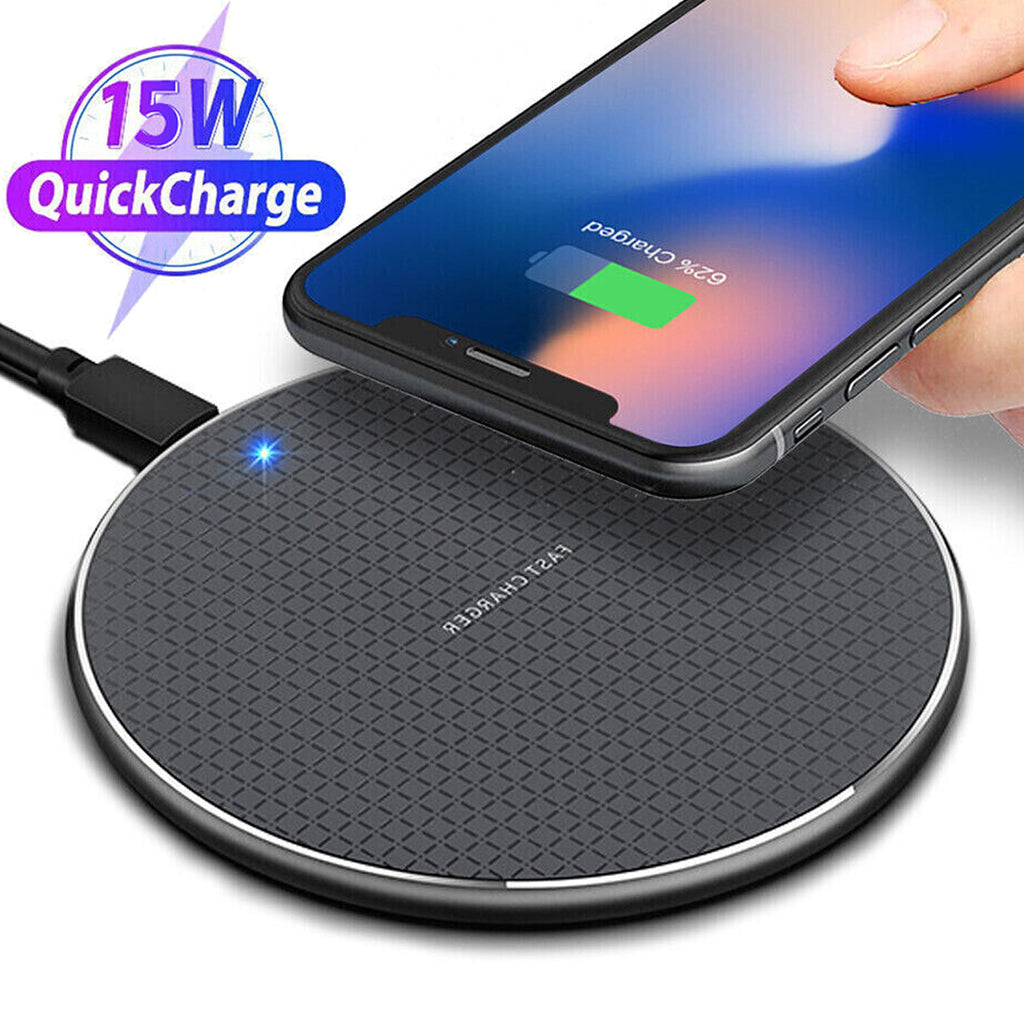 15W Qi Wireless Charger Fast Charging Pad USB-C for iPhone Samsung