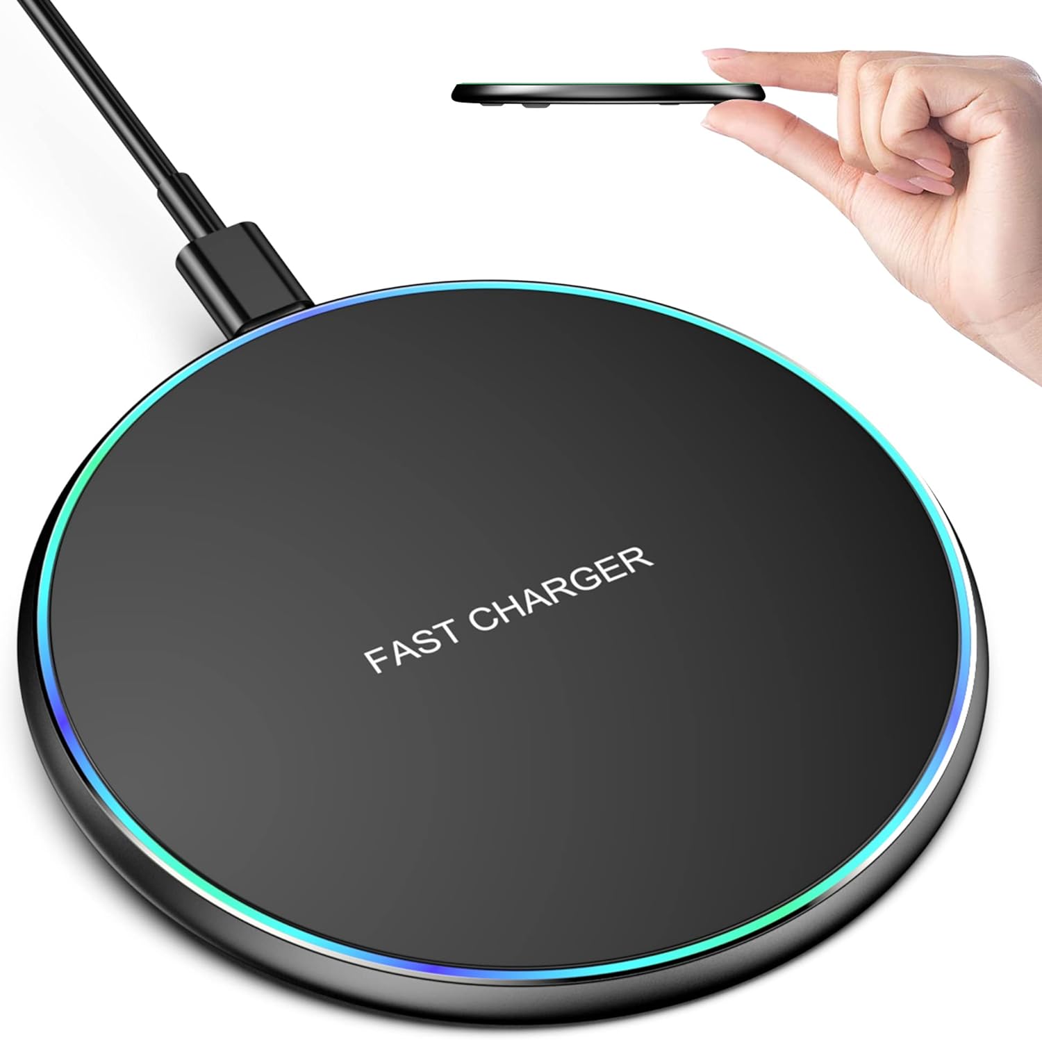 Fast Qi Wireless Charger 15W Charging Pad for iPhone Samsung Oppo
