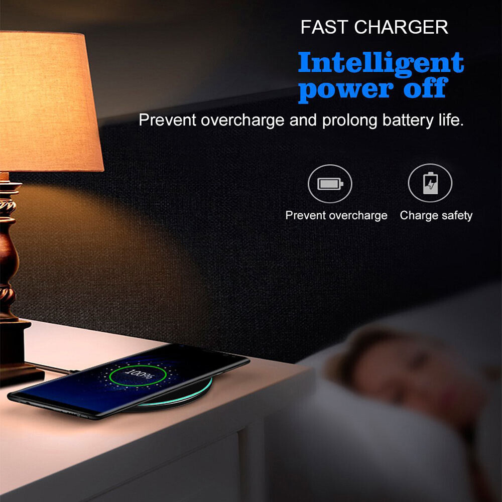 Fast Qi Wireless Charger 15W Charging Pad for iPhone Samsung Oppo