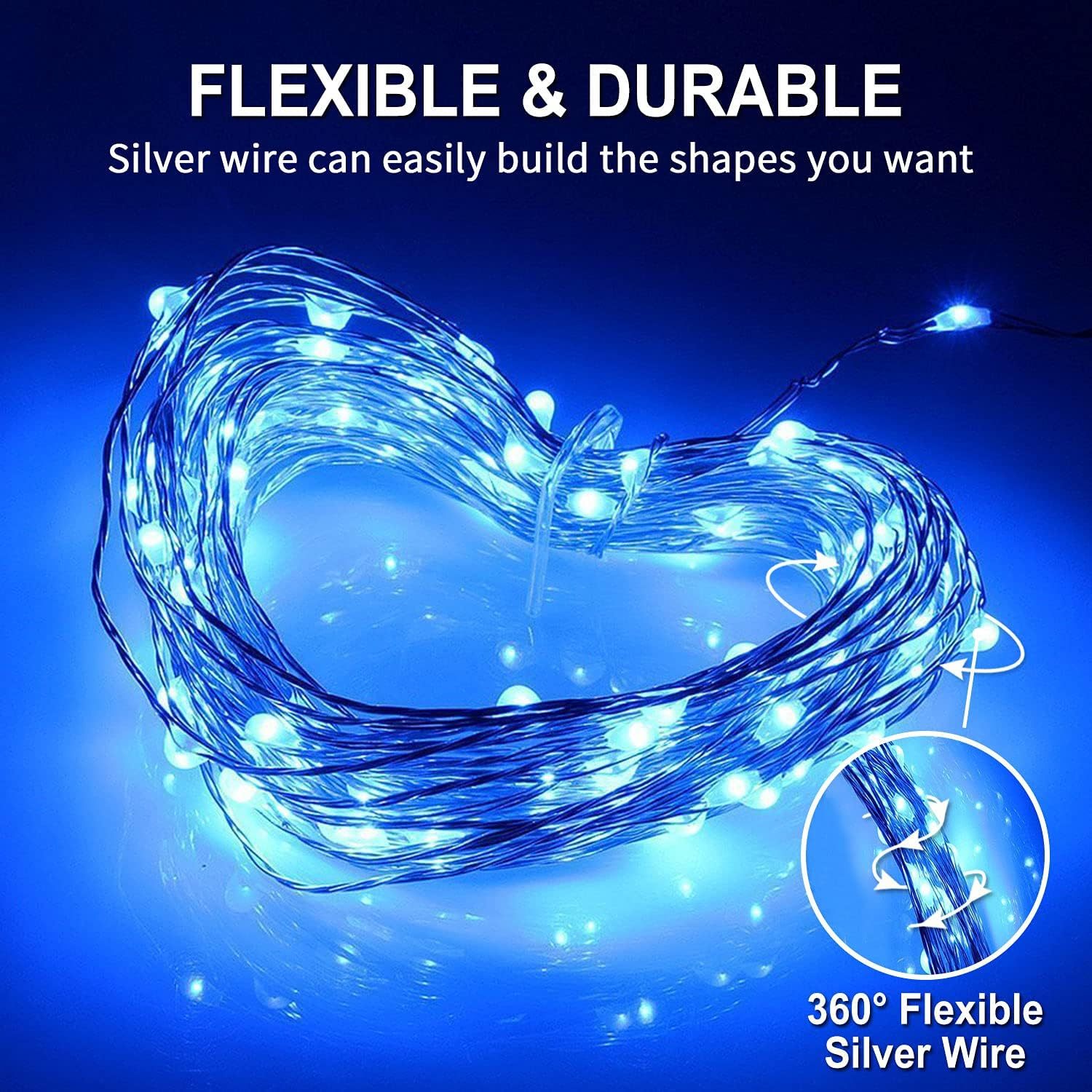 200 LED Fairy String Lights 20M (Blue)