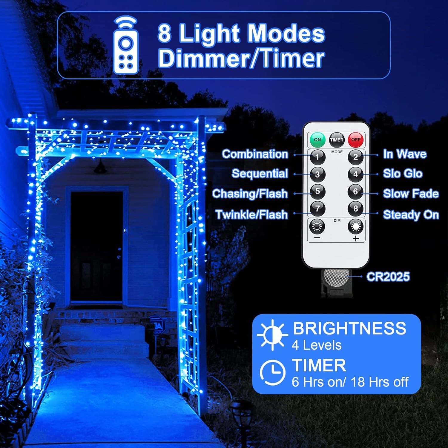 200 LED Fairy String Lights 20M (Blue)