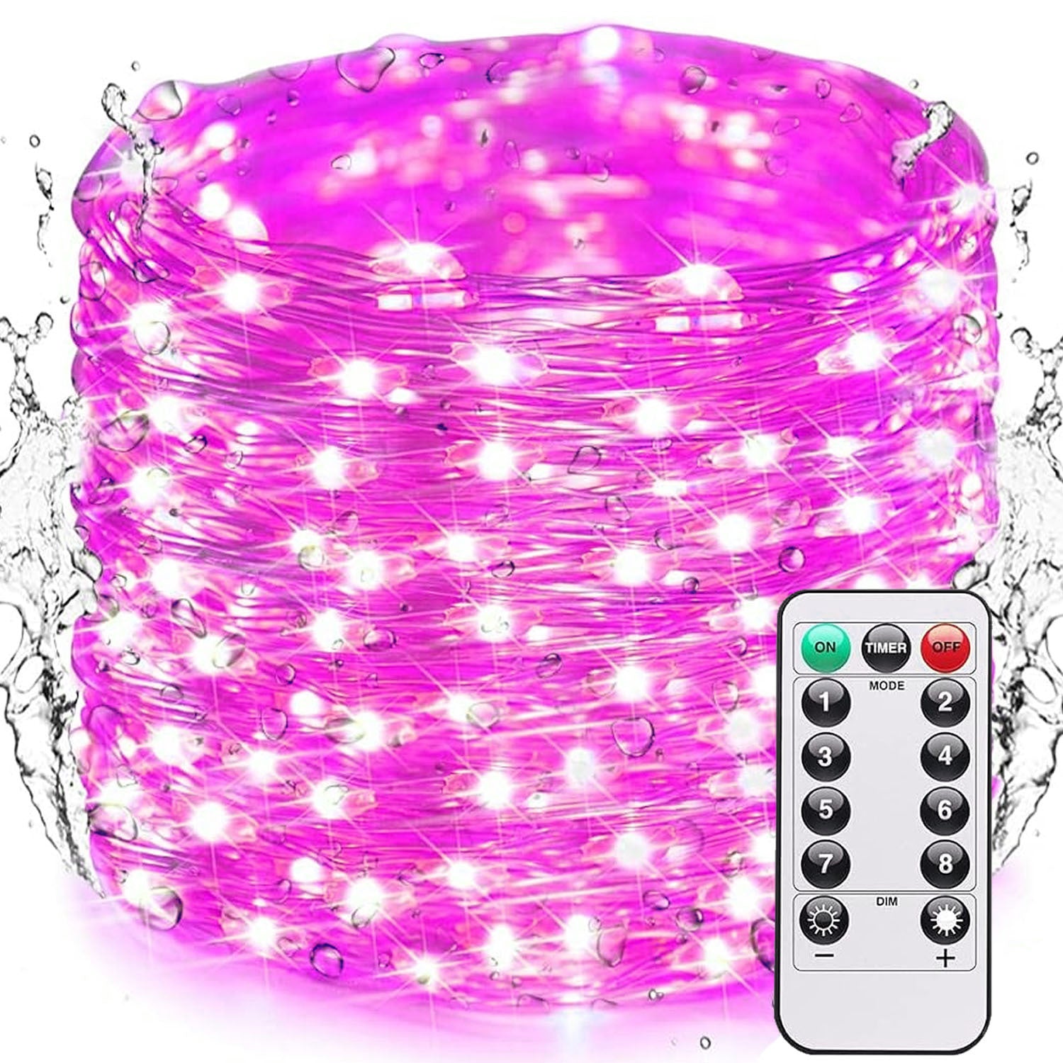 20M 200 LED String Lights - Pink Light