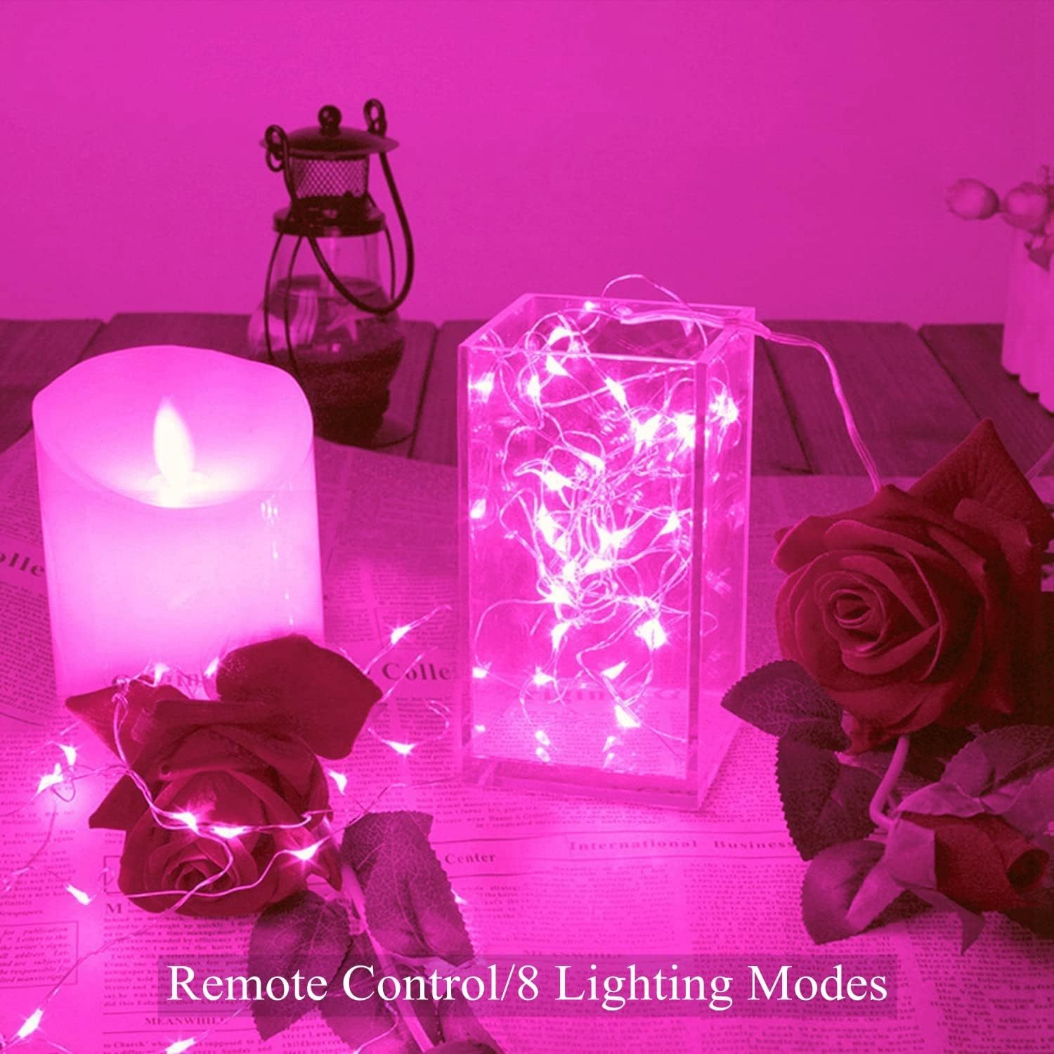 20M 200 LED String Lights - Pink Light
