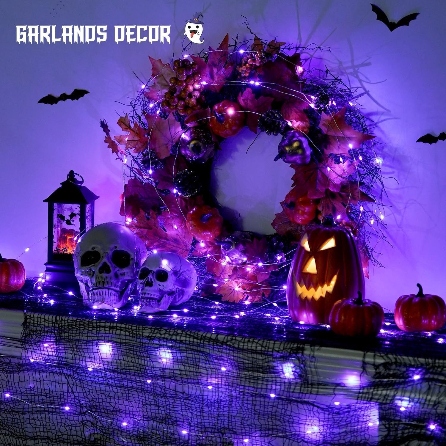 USB Fairy Lights 20M Purple 200 LED Decorative String Lights
