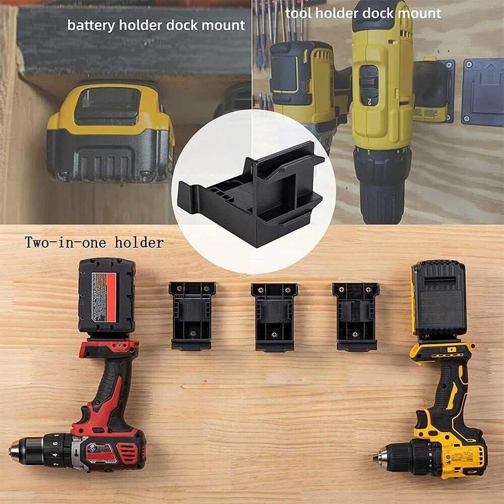 5 Pack 2-in-1 Tool & Battery Holder Compatible with DeWalt Milwaukee