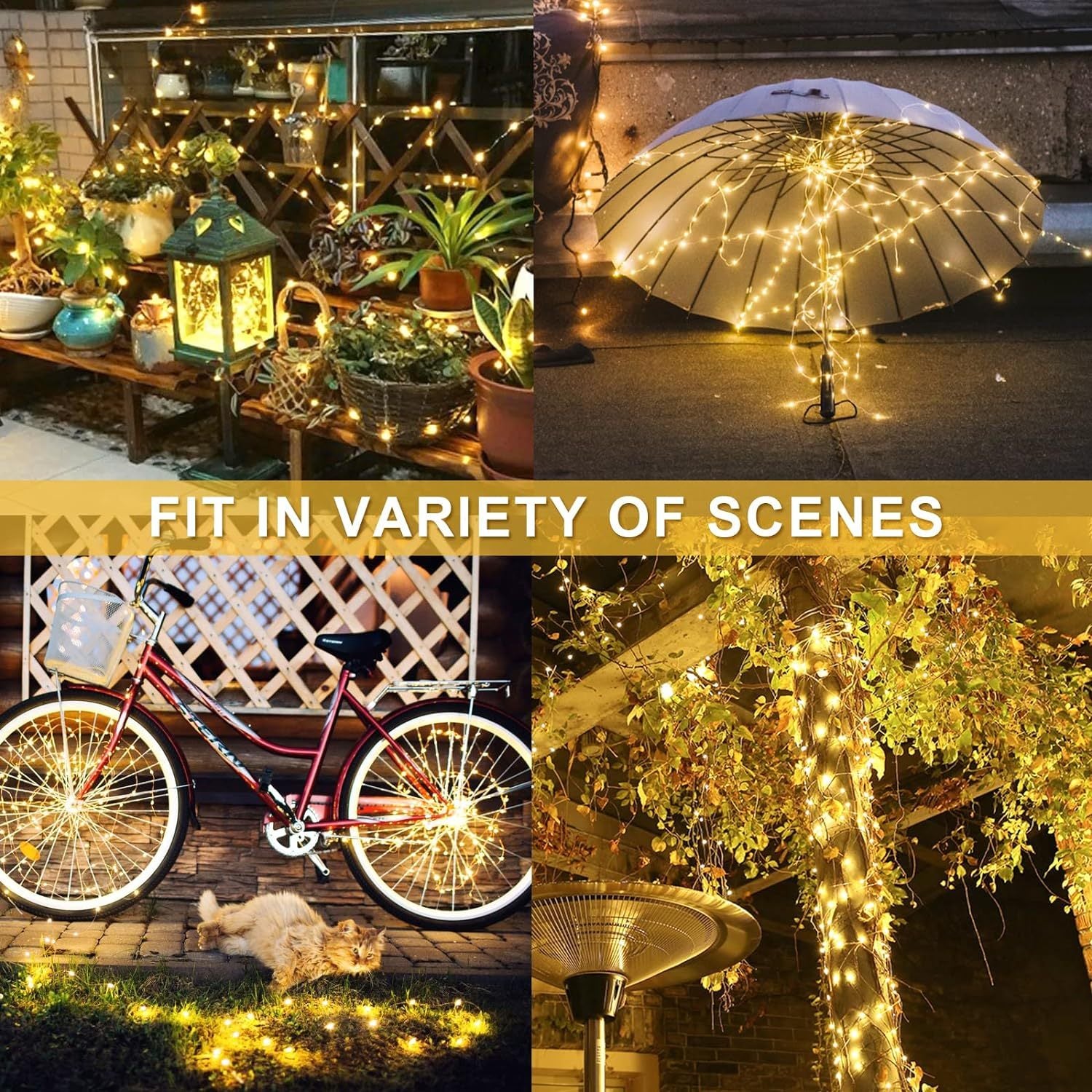 30m 300LEDs Solar String Lights Waterproof Outdoor Solar Garden Fairy String Lights