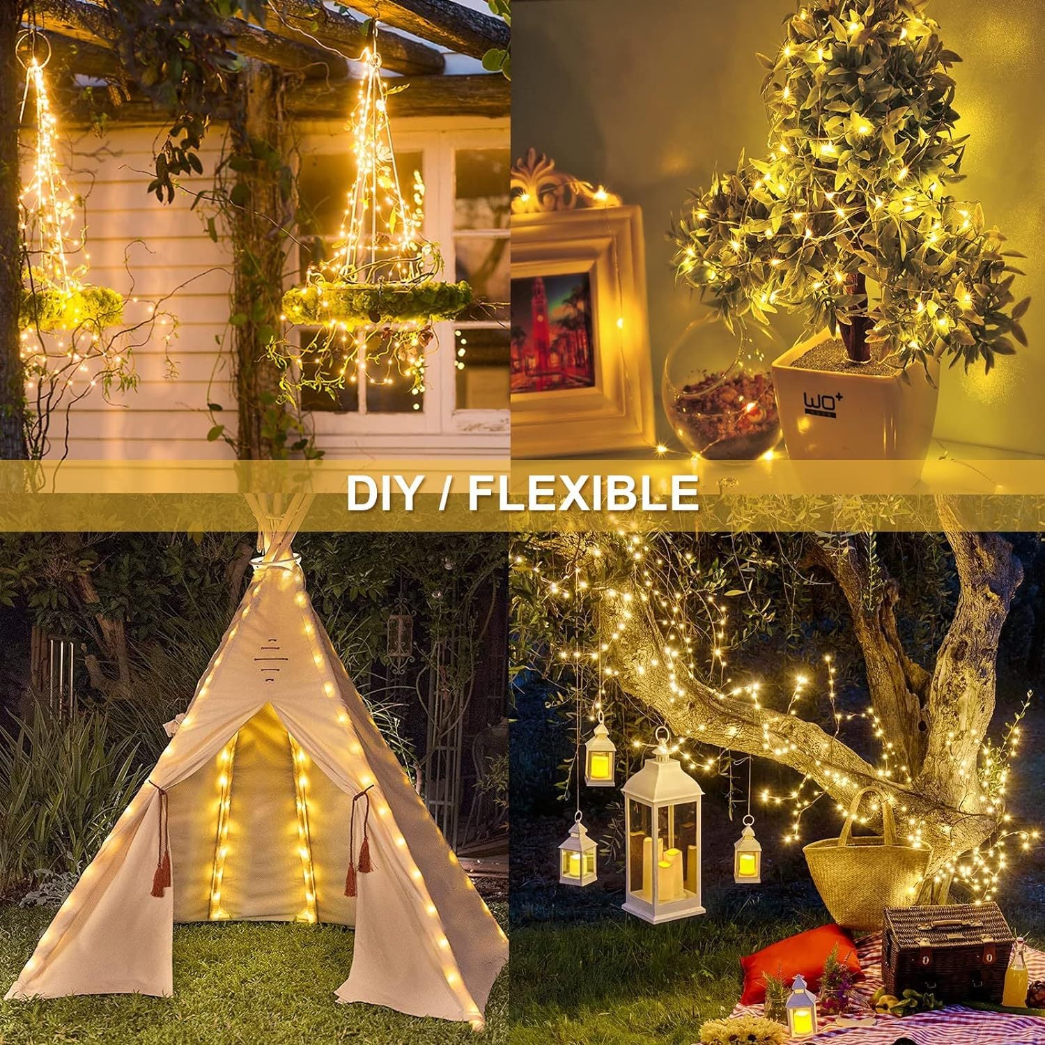 30m 300LEDs Solar String Lights Waterproof Outdoor Solar Garden Fairy String Lights