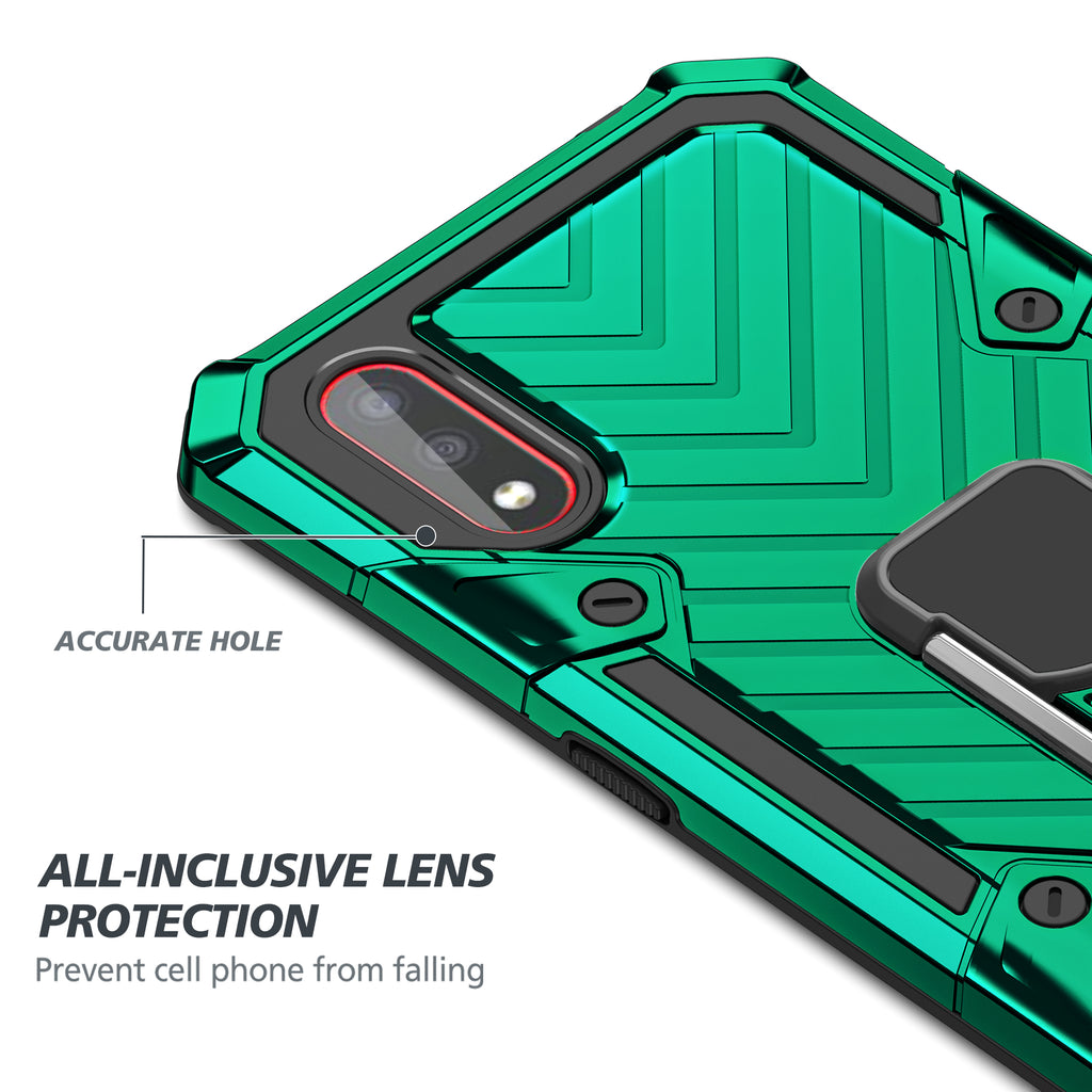 Samsung Galaxy A01 Rugged Tough Case Shockproof Hybrid Cover DARK GREEN