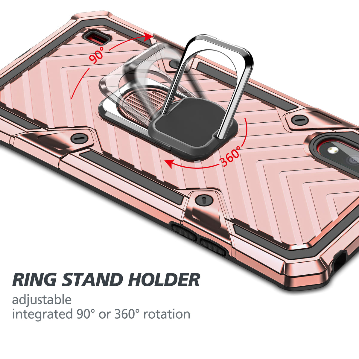 Samsung Galaxy A01 Rugged Tough Case Shockproof Hybrid Cover PINK