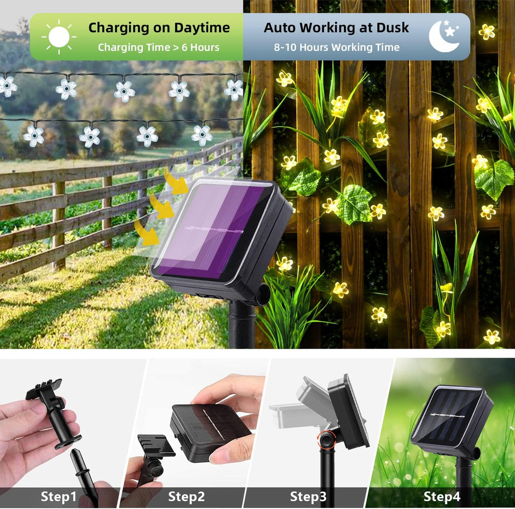 Cherry Blossom Solar Powered Outdoor LED Garden Light(50LED)