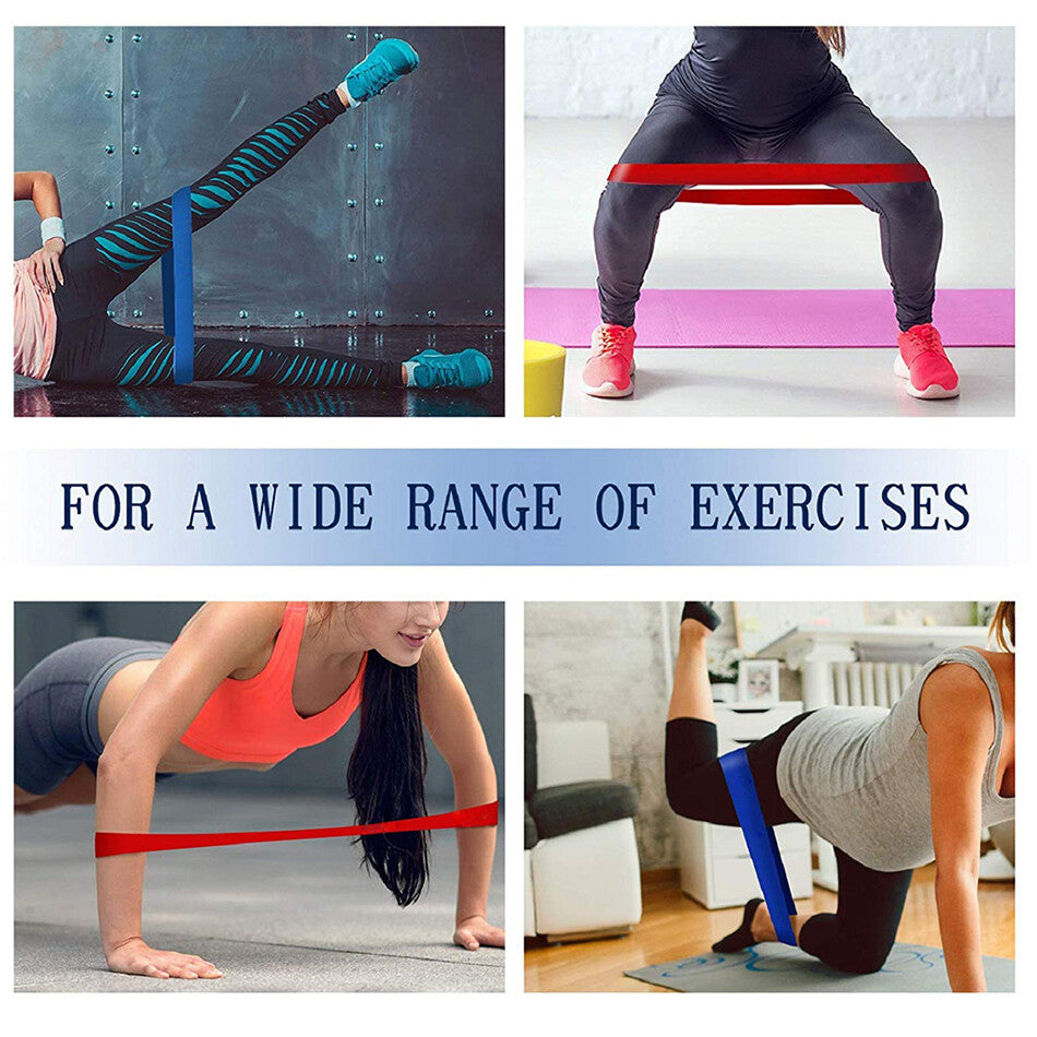Set of 5 Resistance Bands for Exercise & Strength Training - Premium Elastic Bands for Fitness, Yoga, Pilates, and Home Workouts