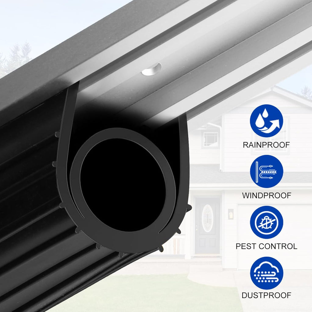 6M Garage Door Seal - Weatherproof Bottom Seal PVC Rubber Garage Door Threshold Seal