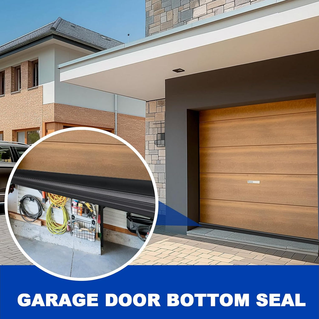 6M Garage Door Seal - Weatherproof Bottom Seal PVC Rubber Garage Door Threshold Seal