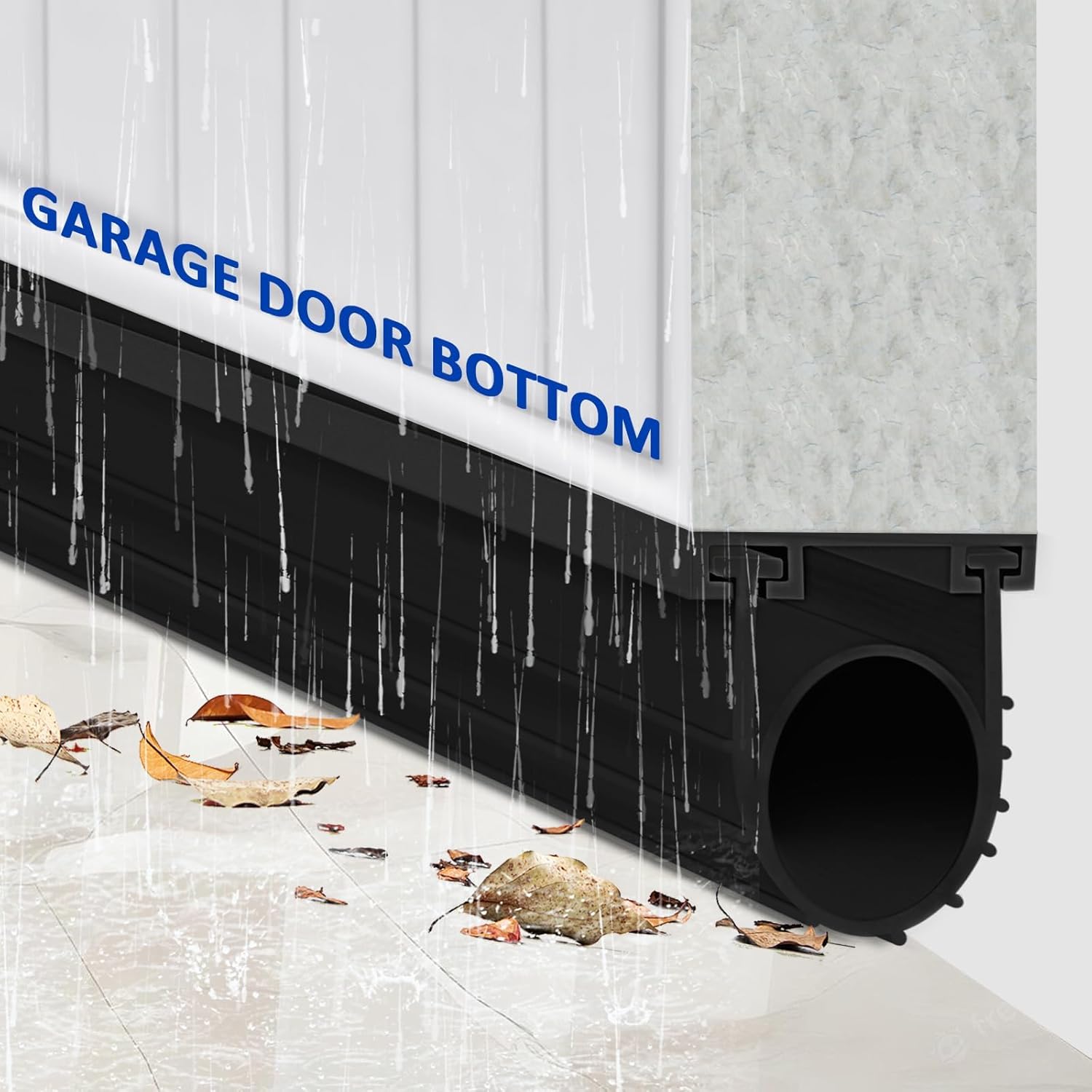 6M Garage Door Seal - Weatherproof Bottom Seal PVC Rubber Garage Door Threshold Seal