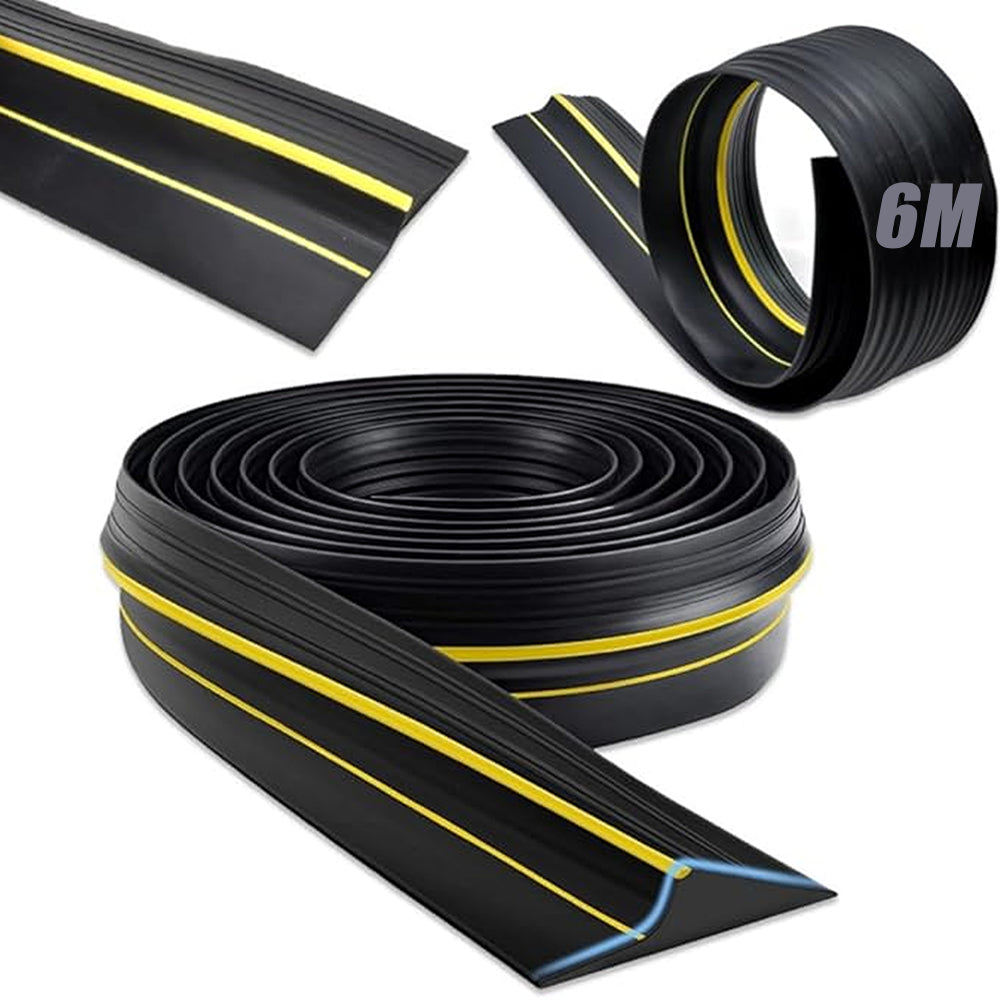 6M Garage Door Seal - Weatherproof Bottom Seal PVC Rubber Garage Door Threshold Seal