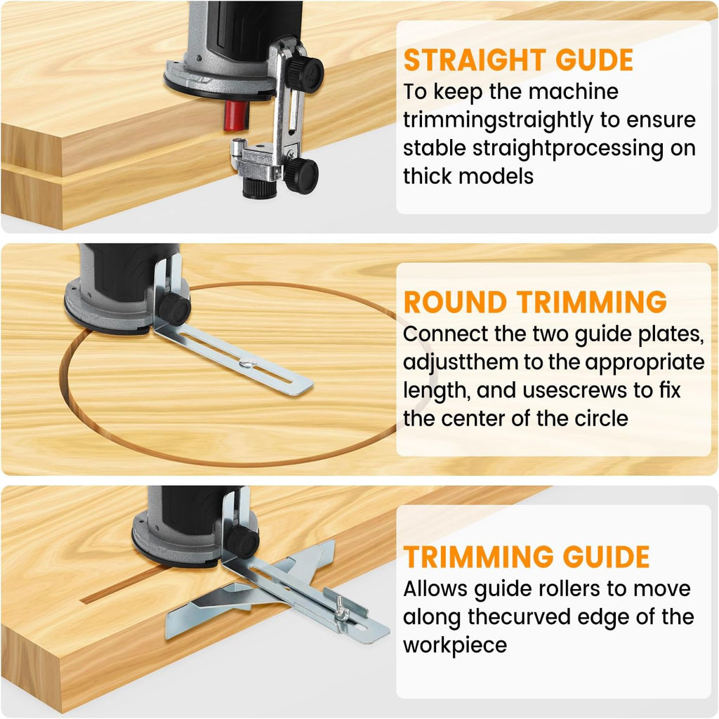 Cordless Trim Router Compatible with Makita 18V Battery 800W Woodworking Tool