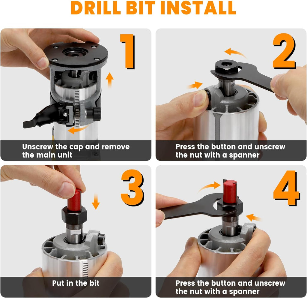 Cordless Trim Router Compatible with Makita 18V Battery 800W Woodworking Tool