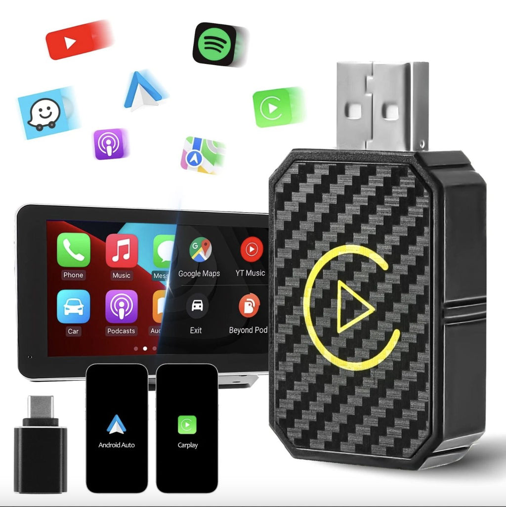 Wired to Wireless CarPlay Android Auto Adapter Bluetooth 5.2