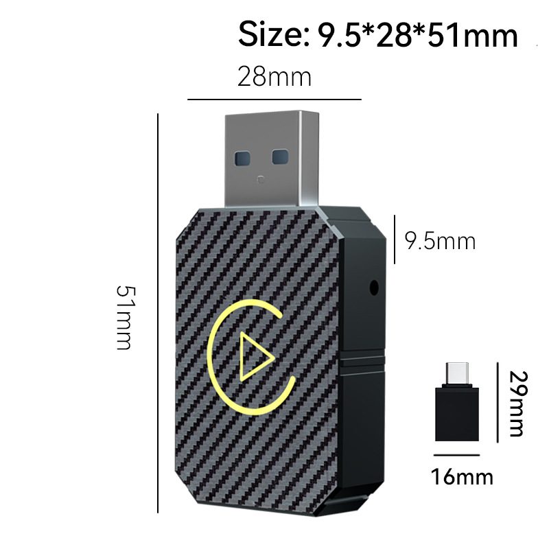 Wired to Wireless CarPlay Android Auto Adapter Bluetooth 5.2