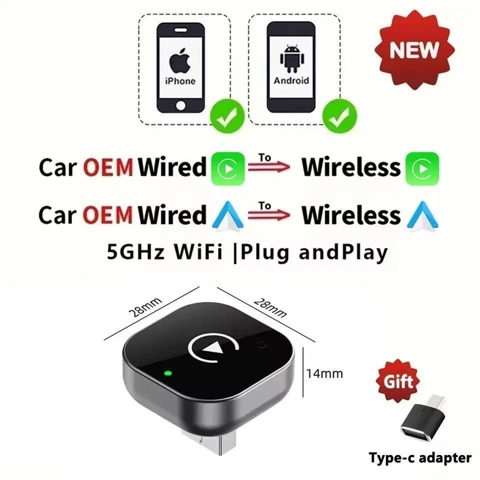 Wireless Apple Carplay Adapter Android Auto Adapter