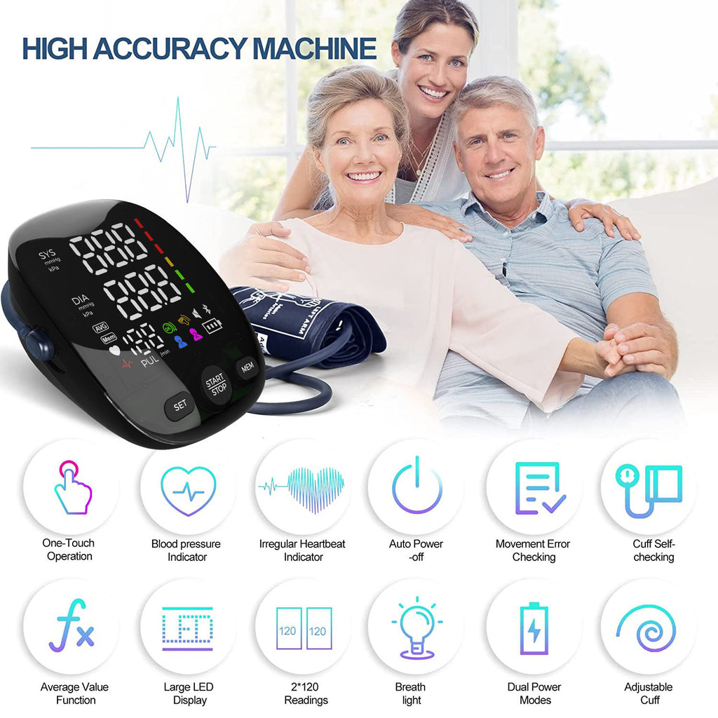 Digital BP Monitor Upper Arm Blood Pressure Machine Voice Function