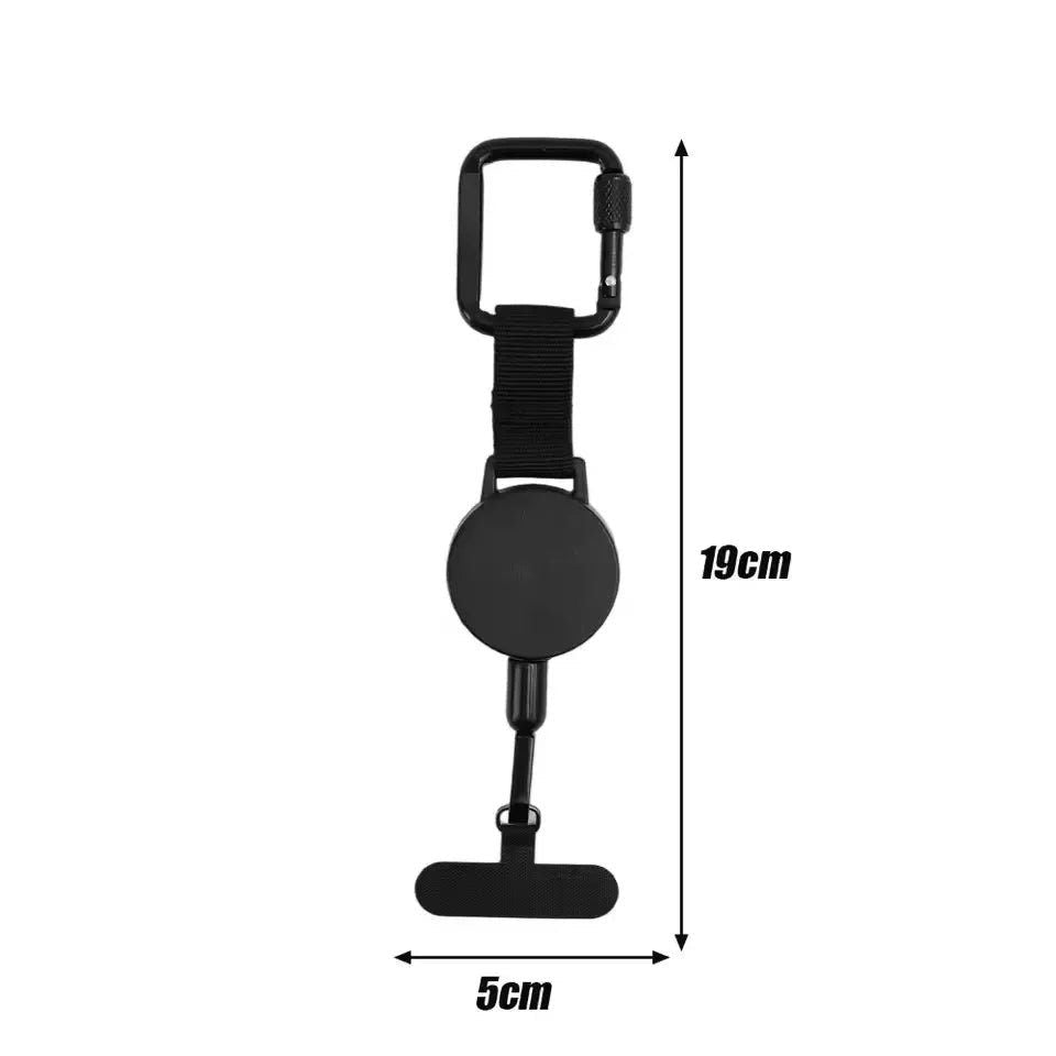 1Pcs Retractable Anti-Theft Phone Tether Wrist Strap 60cm Locking Clip for Travel Hiking Outdoor Activities