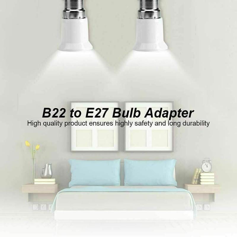 6PCS B22 to E27 Bulb Adapter Bayonet to Screw Light Socket Converter