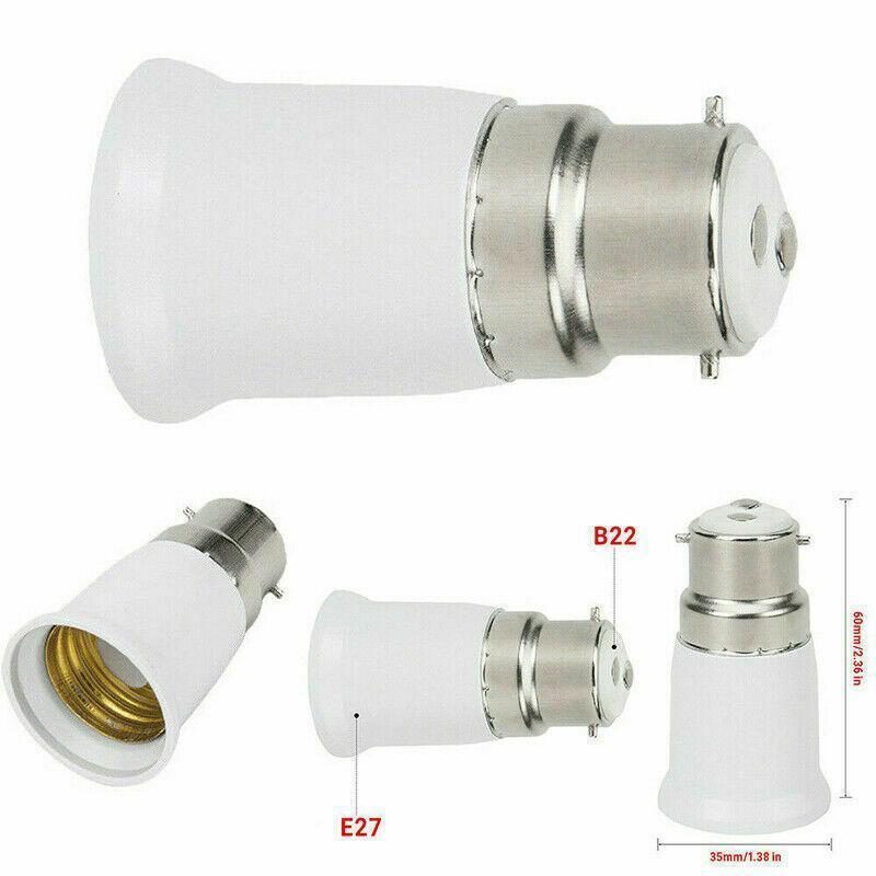 6PCS B22 to E27 Bulb Adapter Bayonet to Screw Light Socket Converter