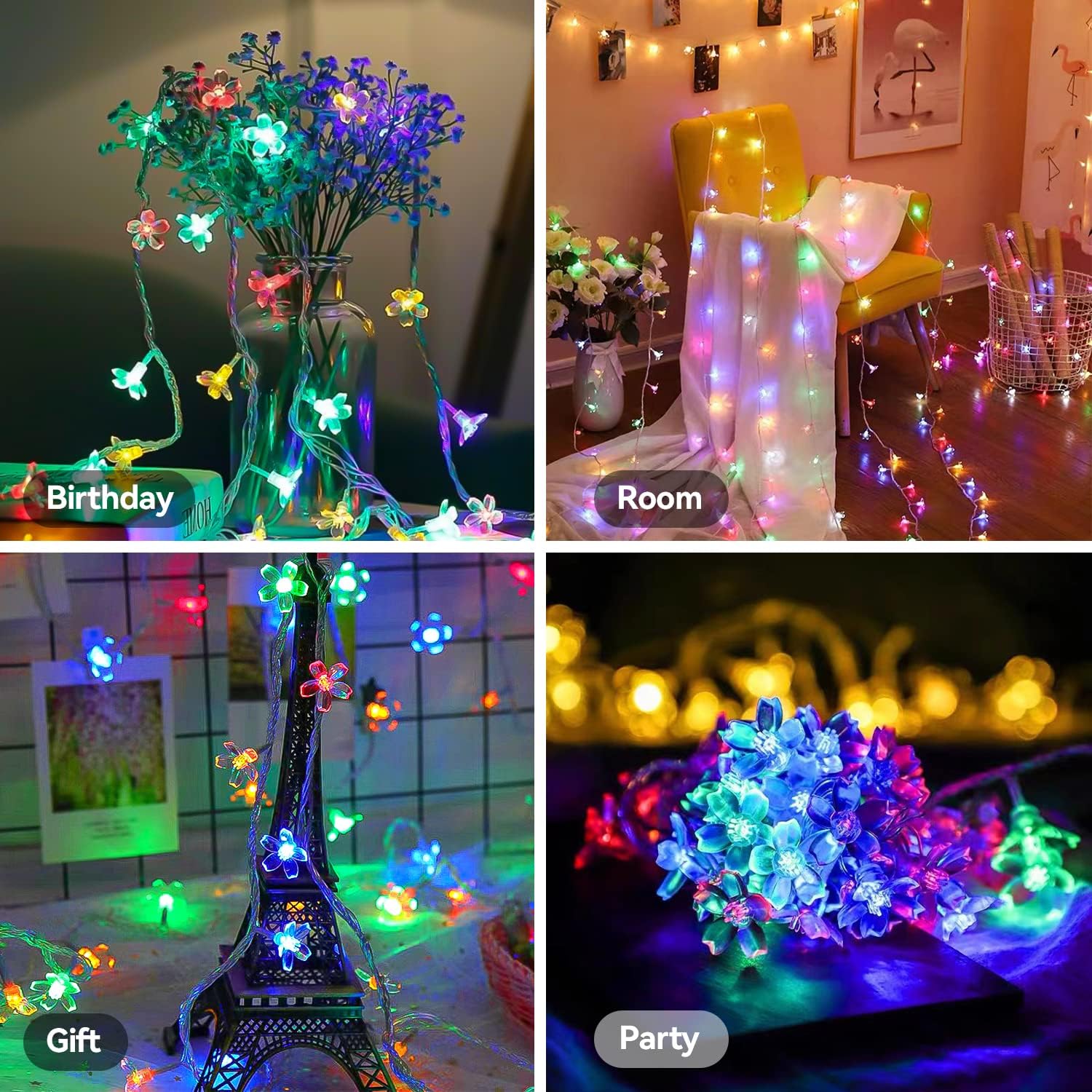 50 LED Cherry Blossom String Fairy Light Christmas Light