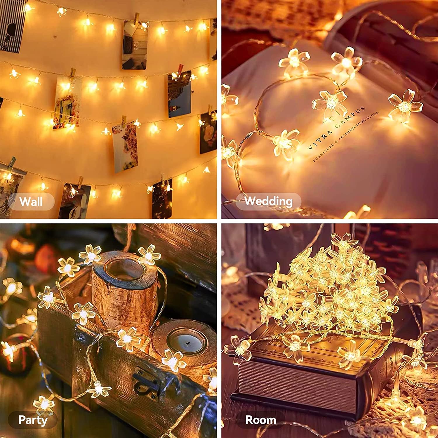 50 LED Cherry Blossom String Fairy Light Christmas Light