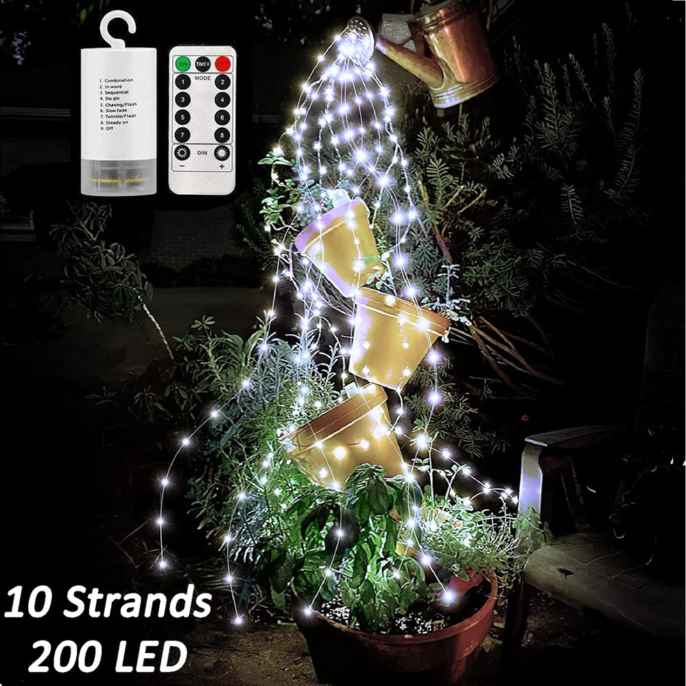 200 LED Waterfall String Fairy Light Christmas Light - Cool White