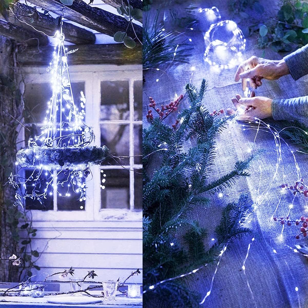 200 LED Waterfall String Fairy Light Christmas Light - Cool White