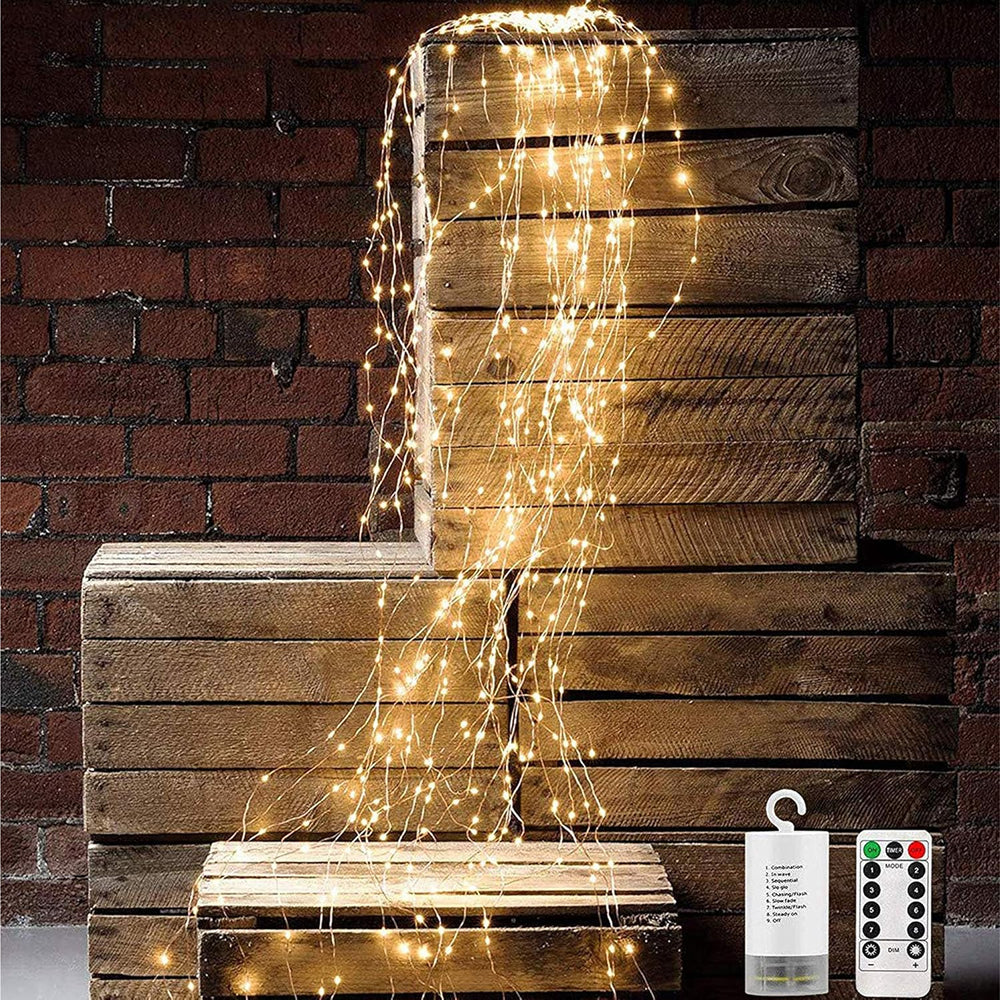 200 LED Waterfall String Fairy Light Christmas Light - Warm White