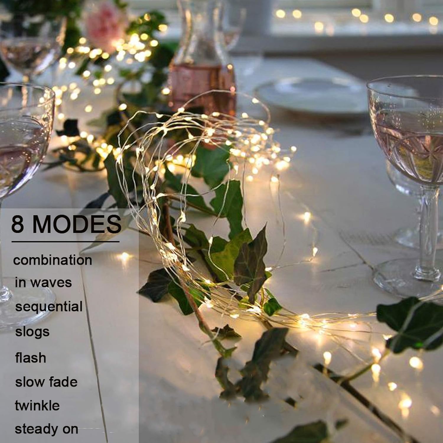 200 LED Waterfall String Fairy Light Christmas Light - Warm White