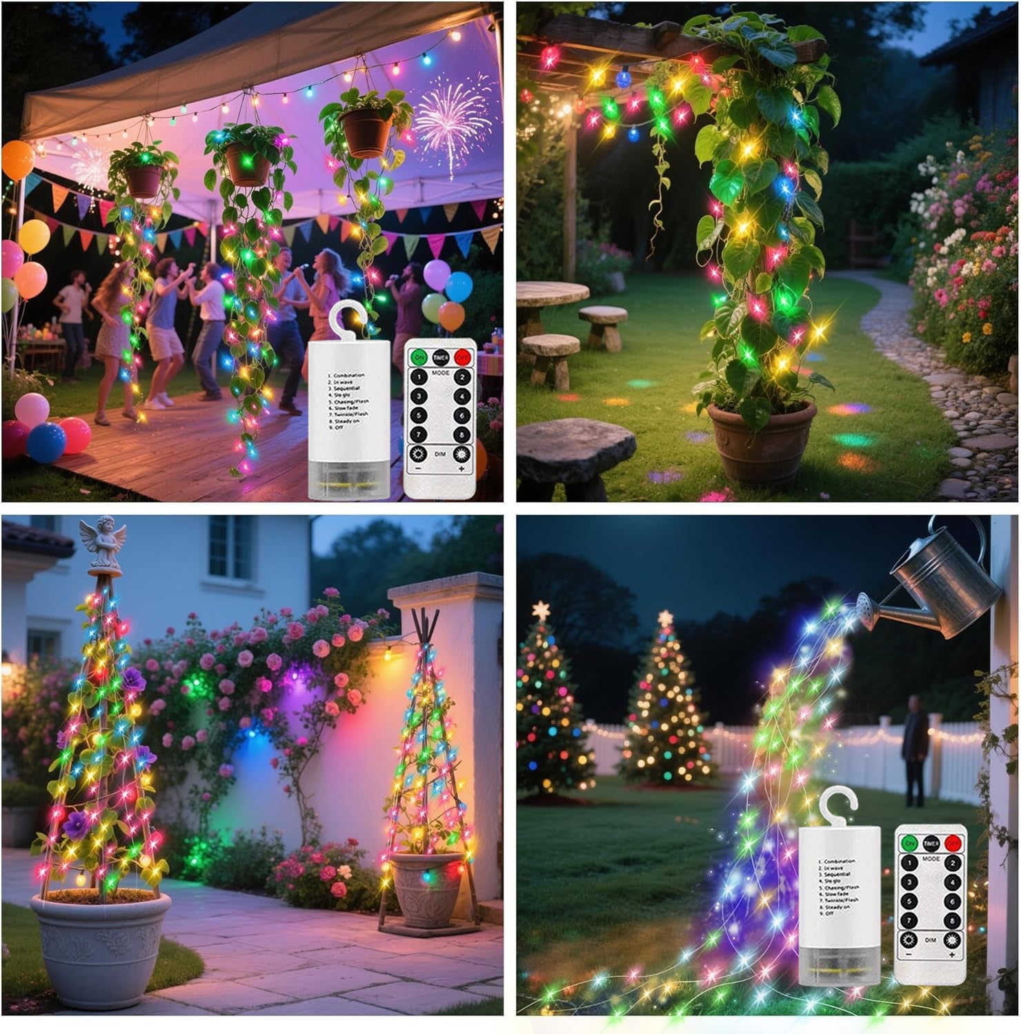 200 LED Waterfall String Fairy Light Christmas Light - Multi Colour