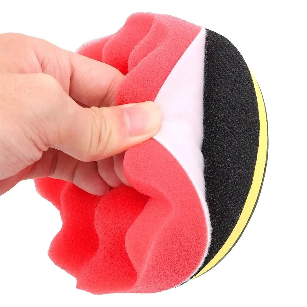 12pcs/Set Car Foam Polishing Pads Kit Buffing Polishing Waxing Foam Sponge Set Car Cleaning Pads