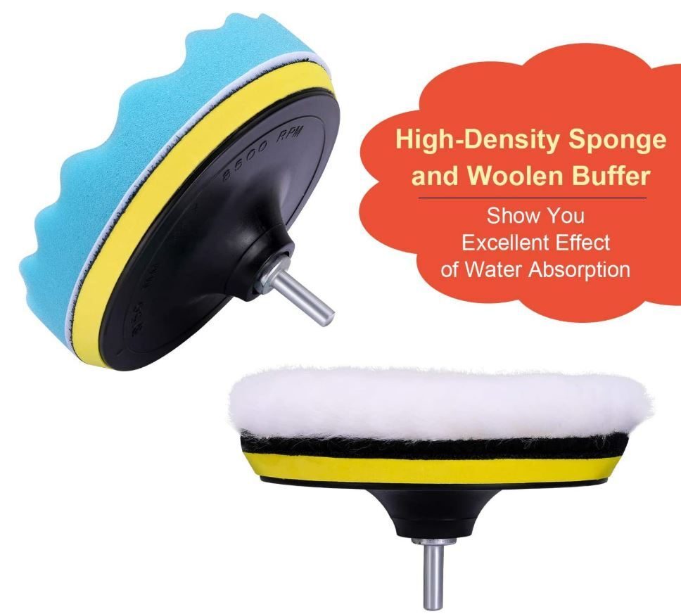 12pcs/Set Car Foam Polishing Pads Kit Buffing Polishing Waxing Foam Sponge Set Car Cleaning Pads
