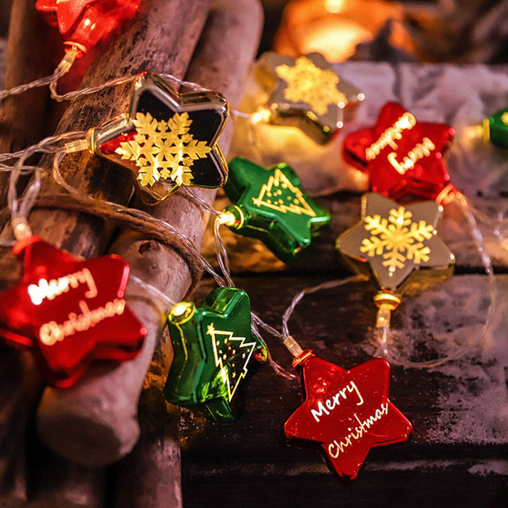 6M 40LEDs Christmas Fairy String Lights Christmas Tree Star Lights Indoor Outdoor Xmas Decorations