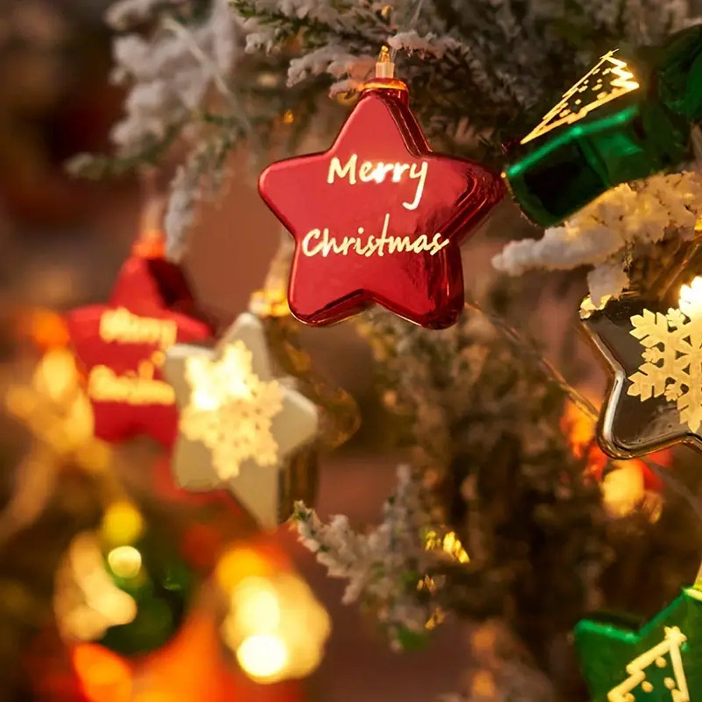 6M 40LEDs Christmas Fairy String Lights Christmas Tree Star Lights Indoor Outdoor Xmas Decorations