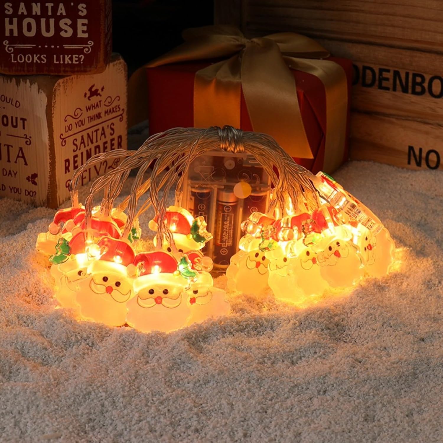 4.5M 30LEDs Christmas Fairy String Lights Christmas Tree Santa Lights Indoor Outdoor Xmas Decorations