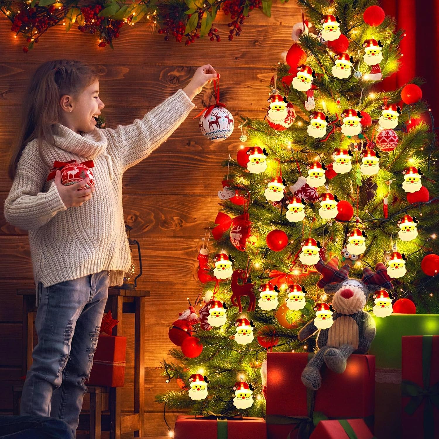 4.5M 30LEDs Christmas Fairy String Lights Christmas Tree Santa Lights Indoor Outdoor Xmas Decorations