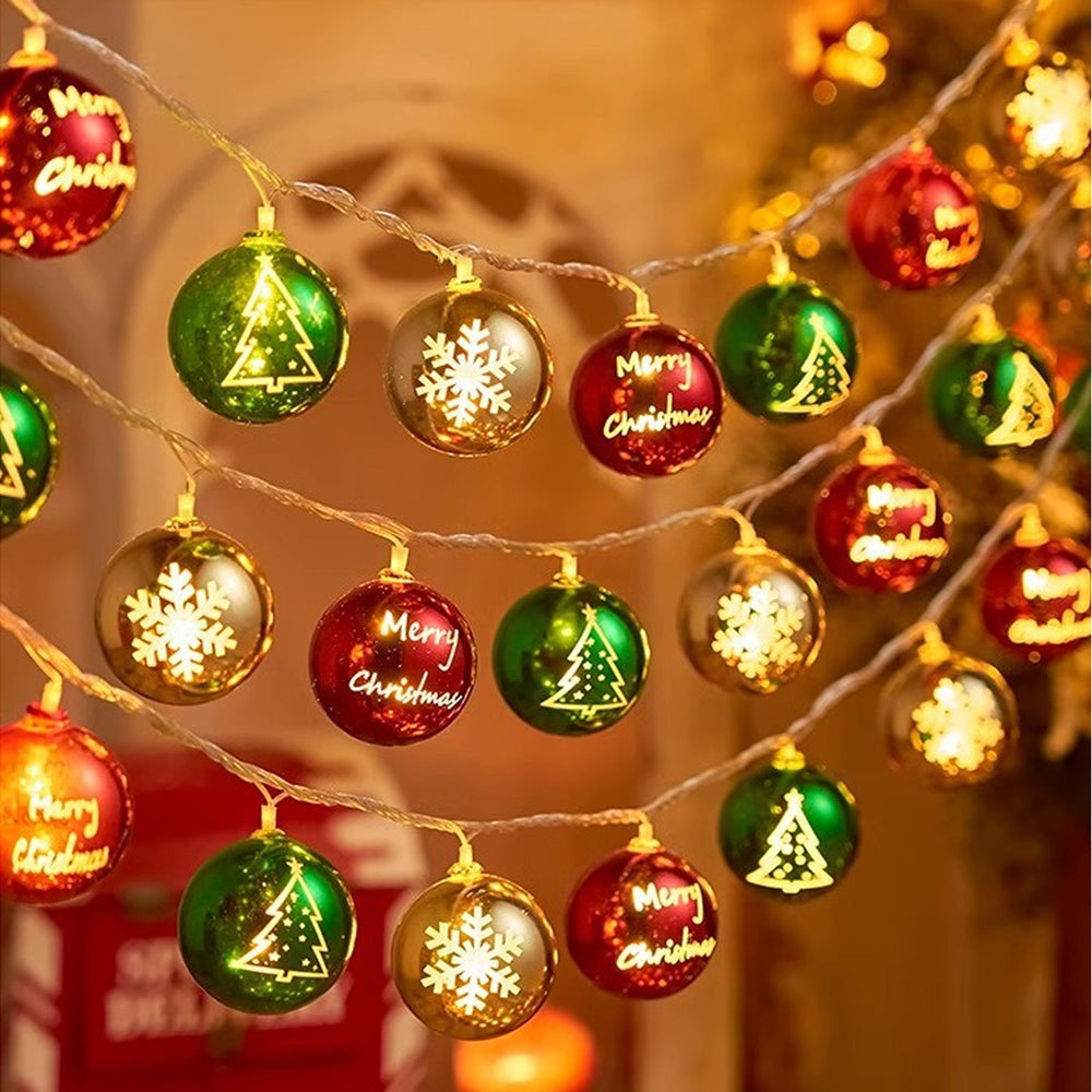 6M 40LEDs Christmas Fairy String Lights Christmas Tree Ball Lights Indoor Outdoor Xmas Decorations