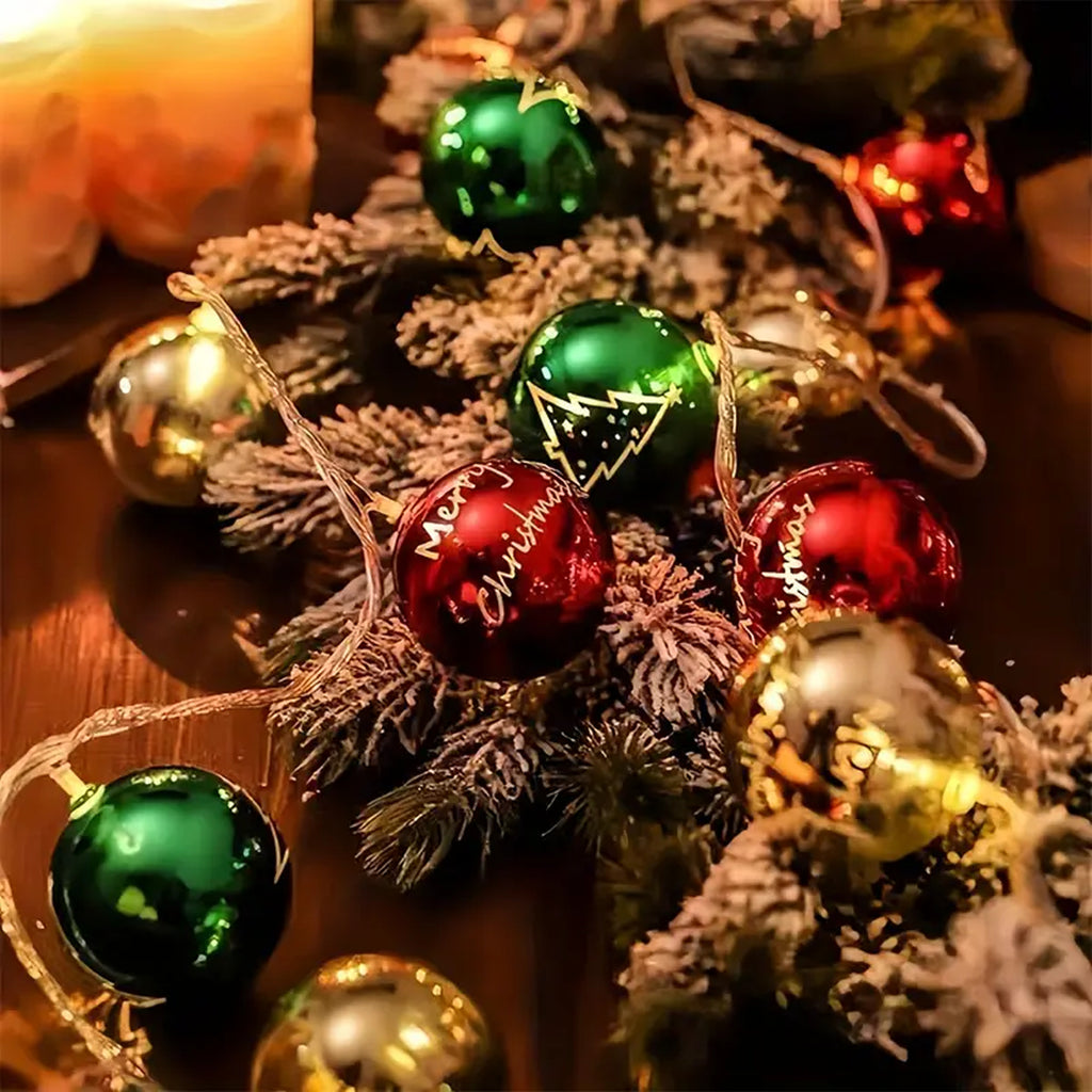 6M 40LEDs Christmas Fairy String Lights Christmas Tree Ball Lights Indoor Outdoor Xmas Decorations