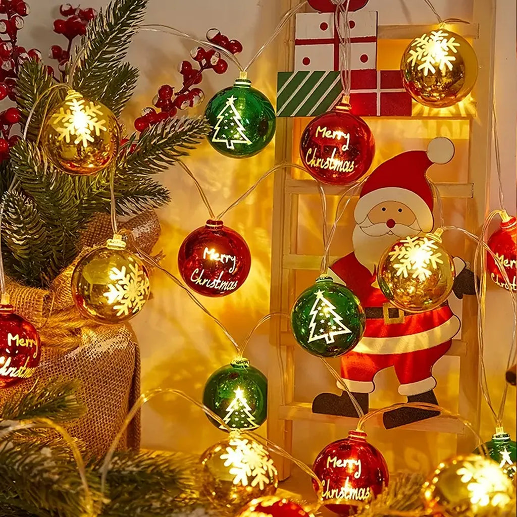 6M 40LEDs Christmas Fairy String Lights Christmas Tree Ball Lights Indoor Outdoor Xmas Decorations
