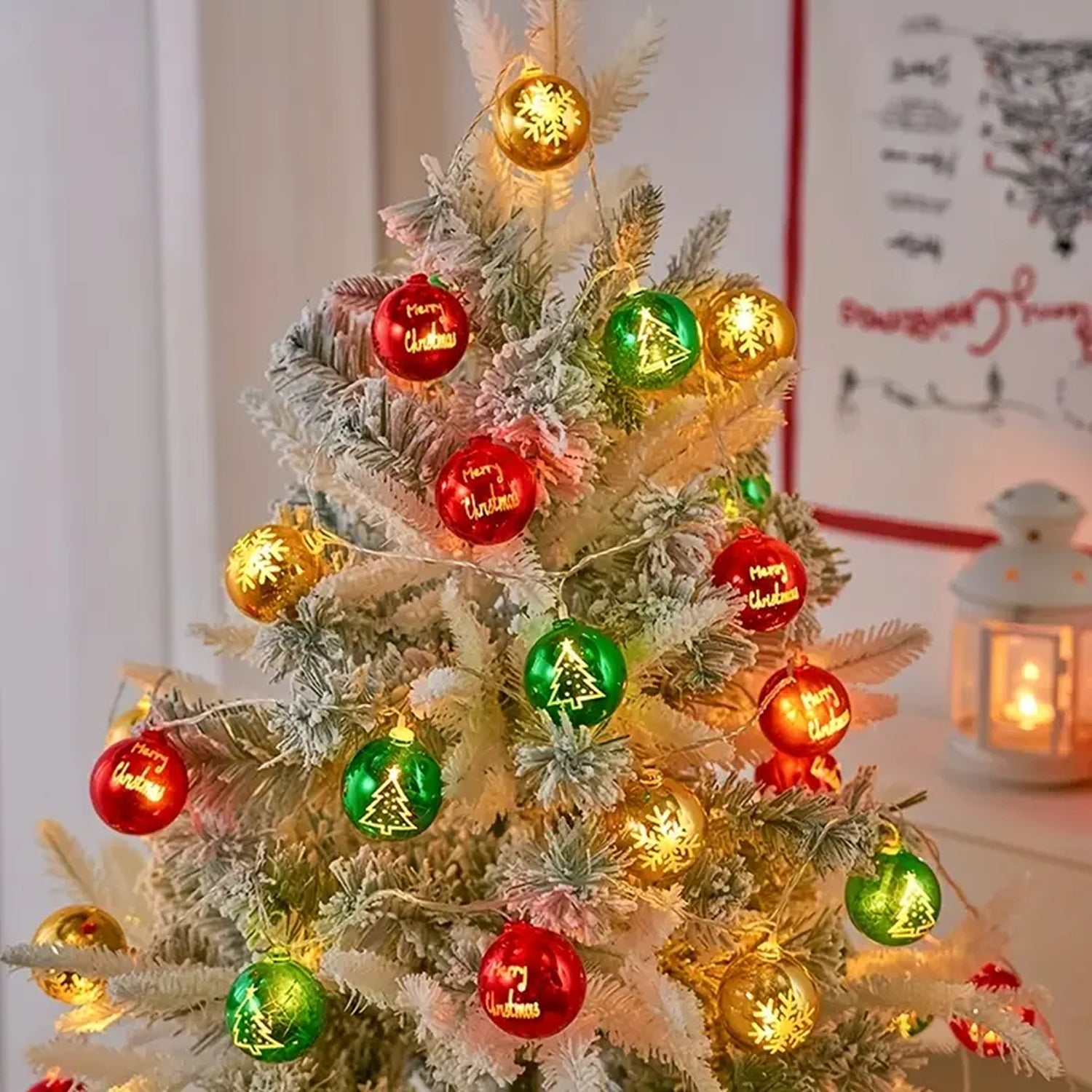 6M 40LEDs Christmas Fairy String Lights Christmas Tree Ball Lights Indoor Outdoor Xmas Decorations